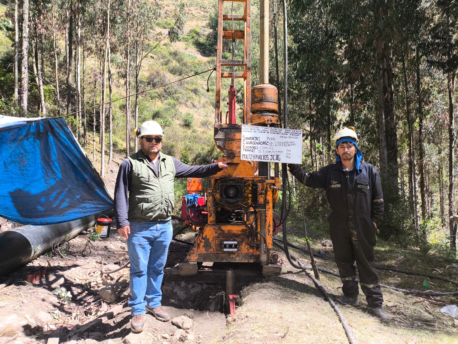 Estudio topográfico y perforación diamantina para proyectos de carreteras